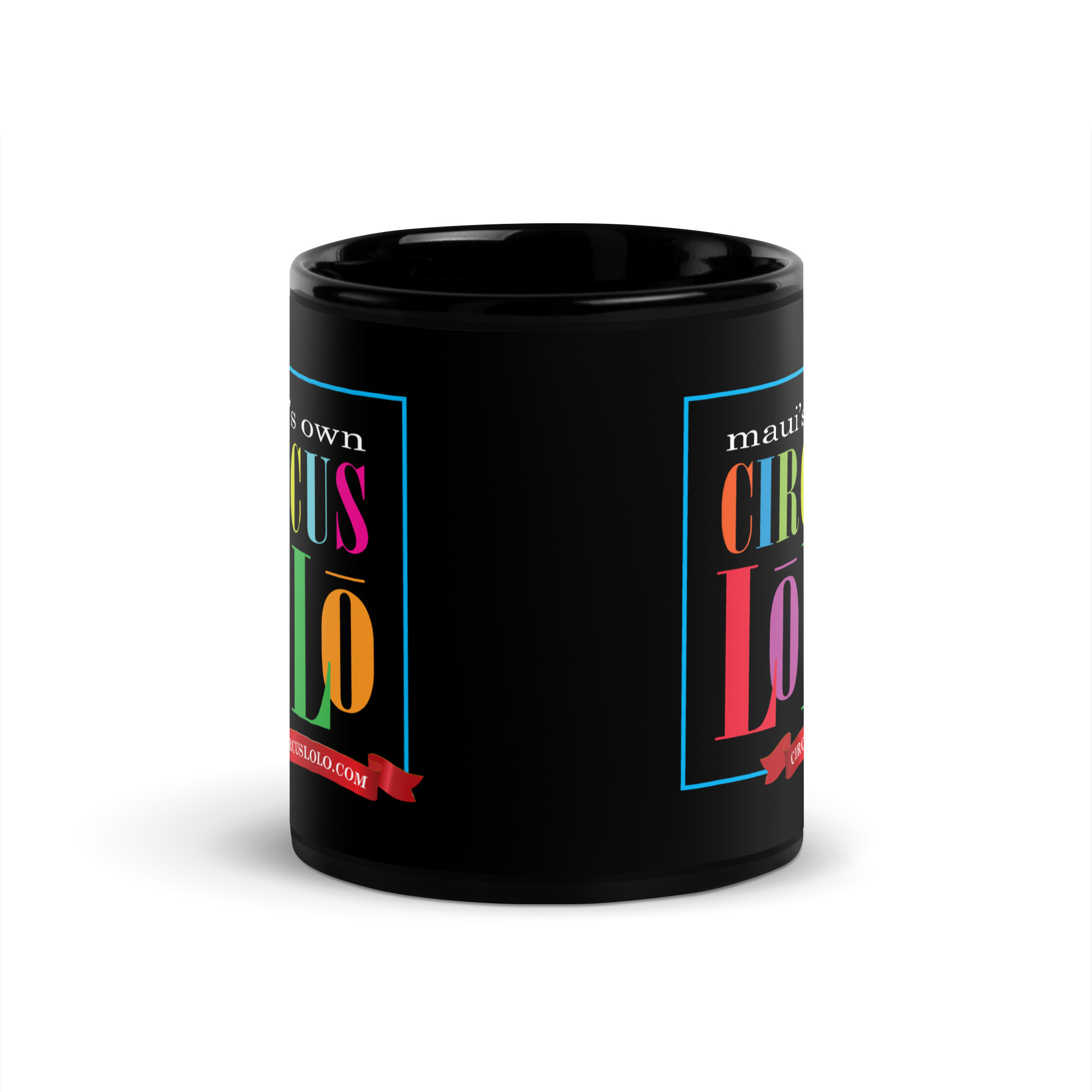 Circus Lolo Black Glossy Mug - Image 2