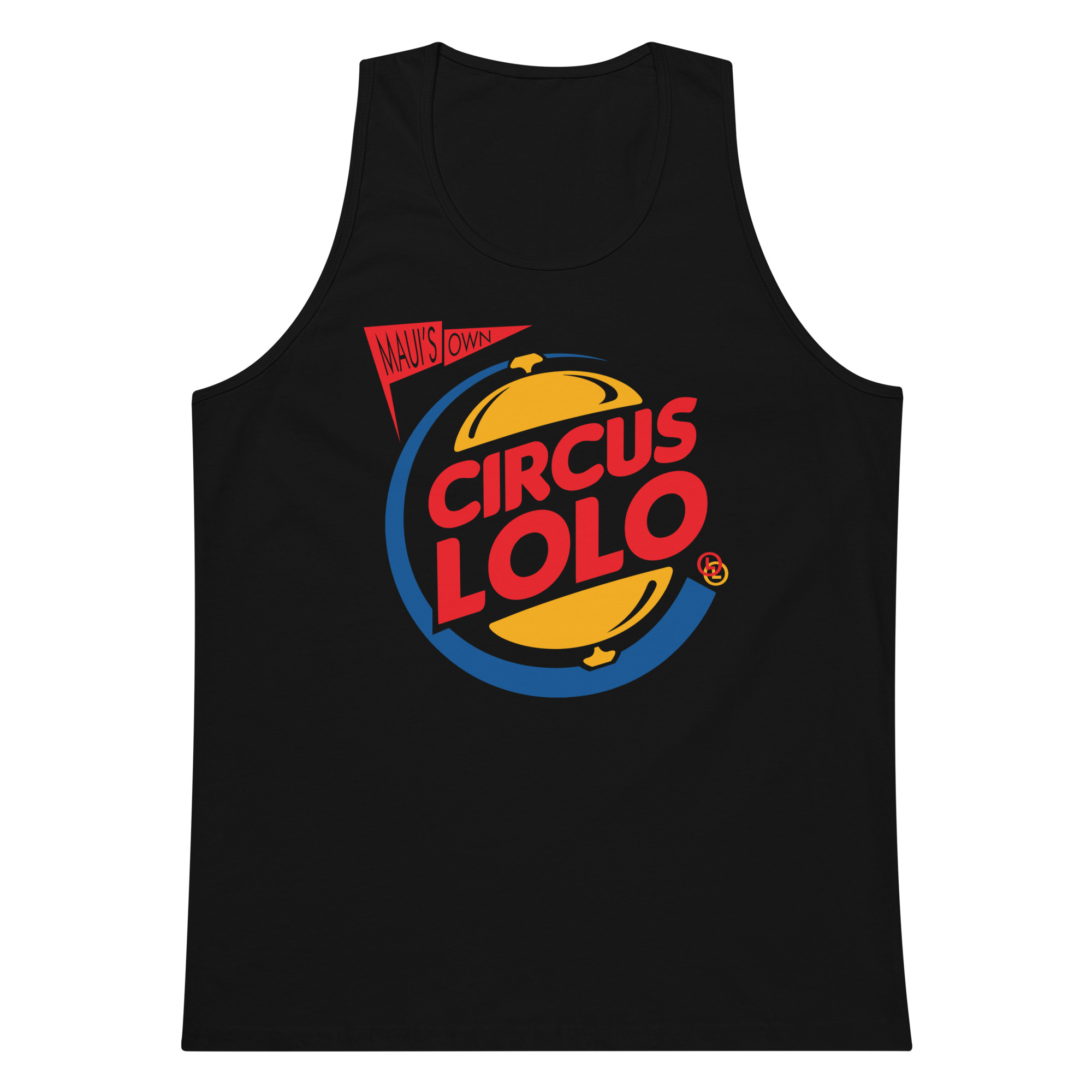 Circus Lolo Burger Ring Men’s Premium Tank - Image 6