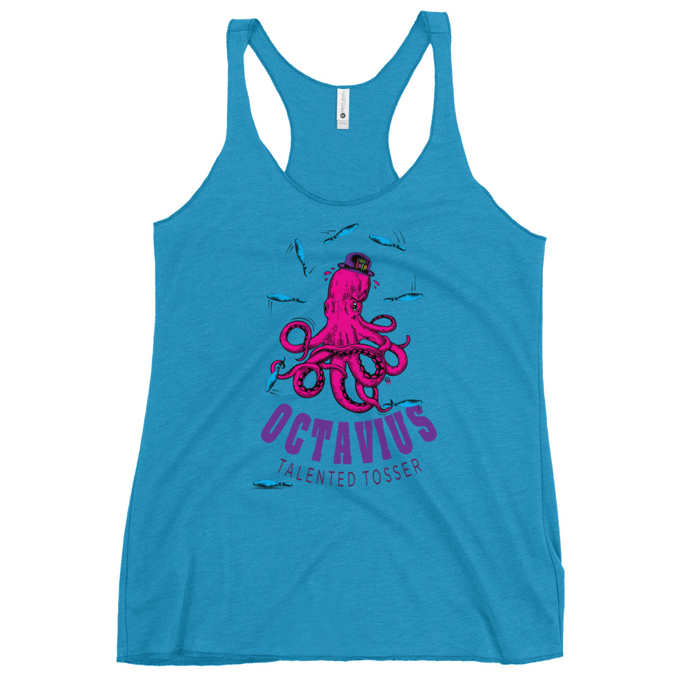 Circus Lolo Octavius Octopus Women’s Racerback Tank - Image 2